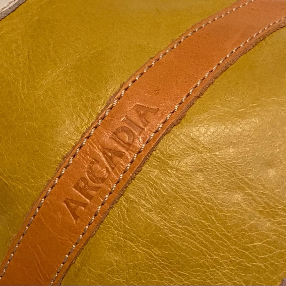 ARCADIA NEW NWT BAG SHOULDER YELLOW LEATHER ITALY ZIP TOP